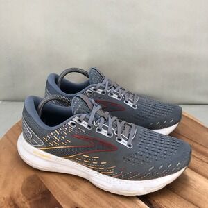 Brooks Glycerin 20 Mens Running Shoes Grey Orange Size 10 B Medium Cushioned